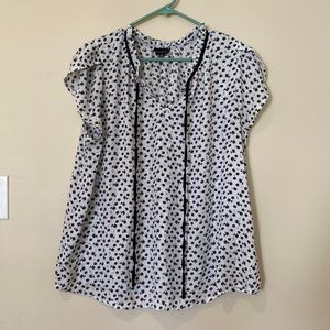 Sheer Black Floral Flowing Top